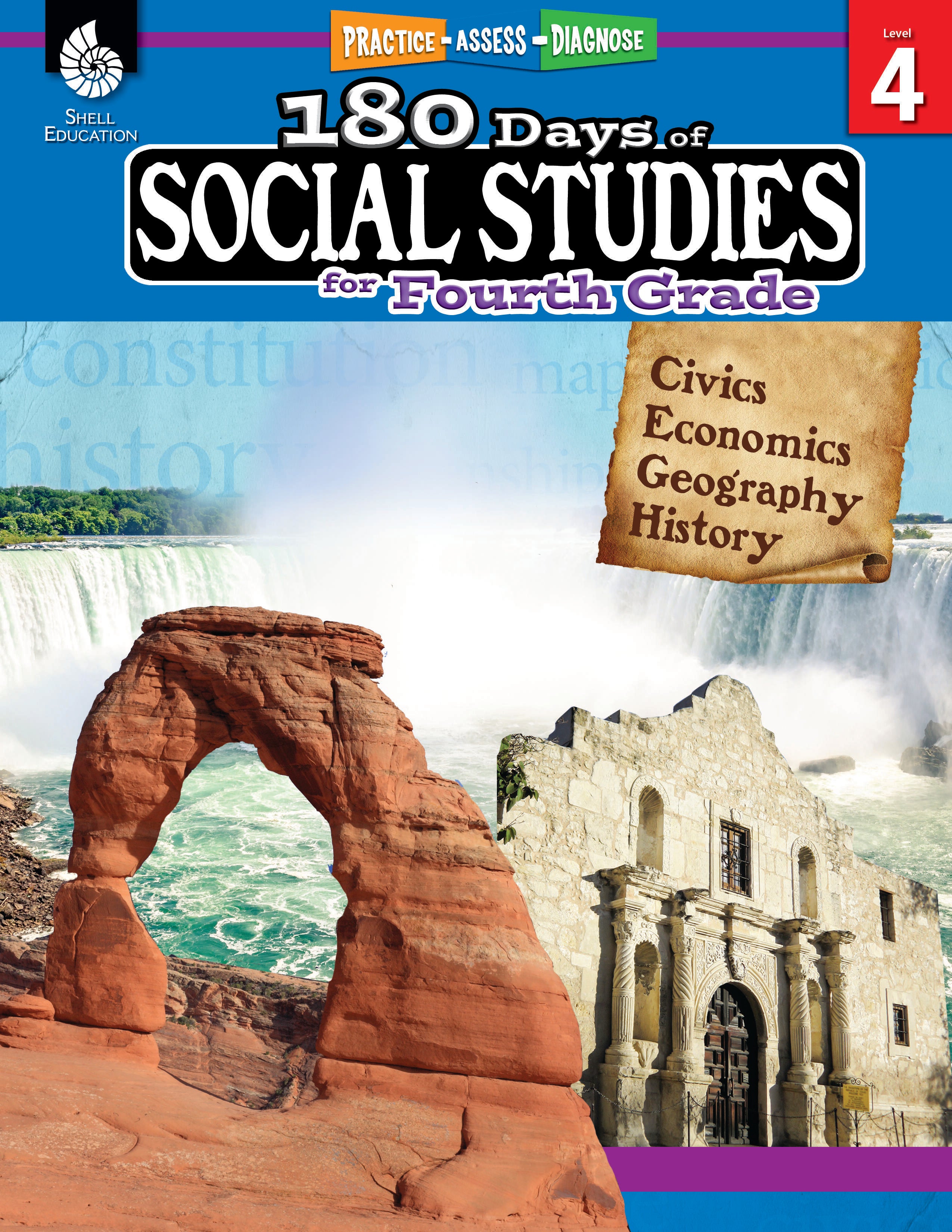 Shell Education 180 Days of Social Studies for Fourth Grade 2004737