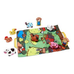 Melissa & Doug Take-Along Farm Play Mat, 9 Animals with 1 Soft Mat 1609499