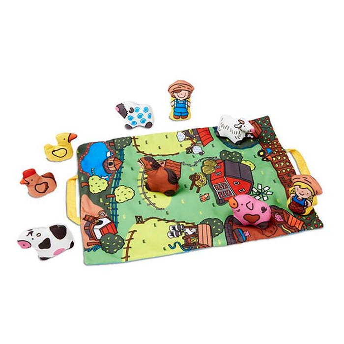 Melissa & Doug Take-Along Farm Play Mat, Set of 10