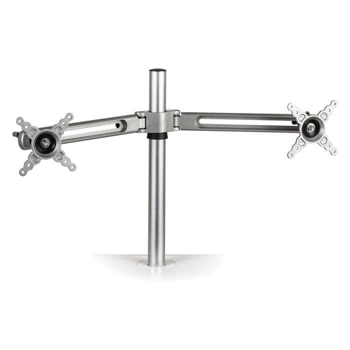 Fellowes Lotus Dual Monitor Arm Kit, 28-1/2 x 5-1/2 x 16-1/2, Silver