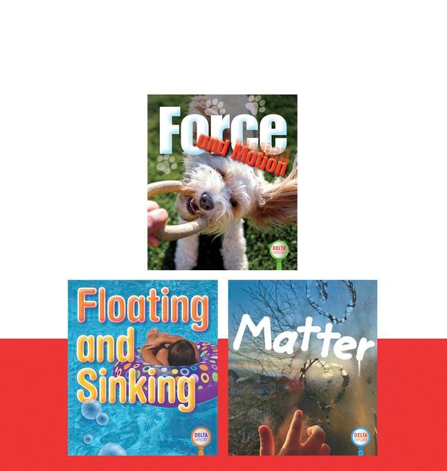 Delta Explore Primary Leveled Readers: Physical Science Collection, Item Number 2094382
