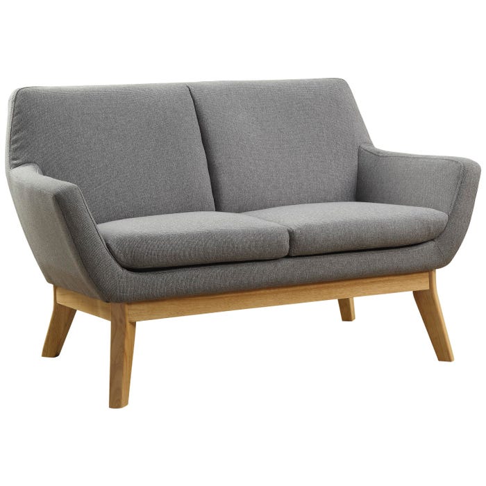 Lorell Quintessence Coll. Upholstered Loveseat -- Loveseat, Lumbar Support, 53-1/10"Wx19-3/4"Lx32-3/4"H, GY/NL