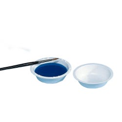 School Smart Plastic Watercolor Paint Cups, 3-3/4 x 1-1/8 Inches, White, Pack of 12 085876