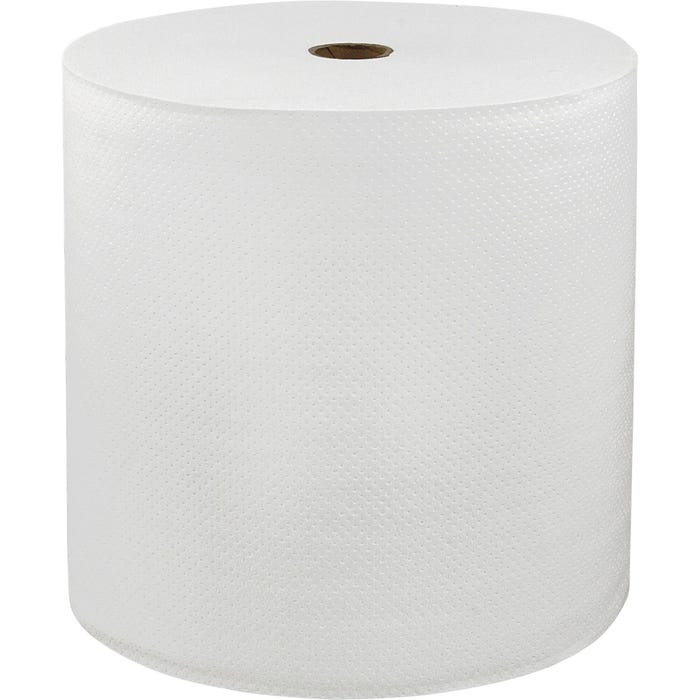 LoCor Hard Wound Roll Towels, 1 Ply, 7 inch x 800 feet, White, Pack of 6