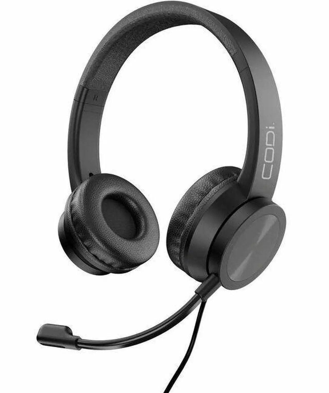 CODi On-Ear Headset with Boom Microphone and USB-C Plug