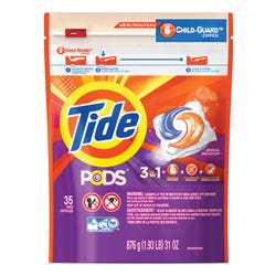 Tide Pods Spring Meadow Detergent, 28 Ounces, 35 Per Bag, White/Orange, Item Number 1571752