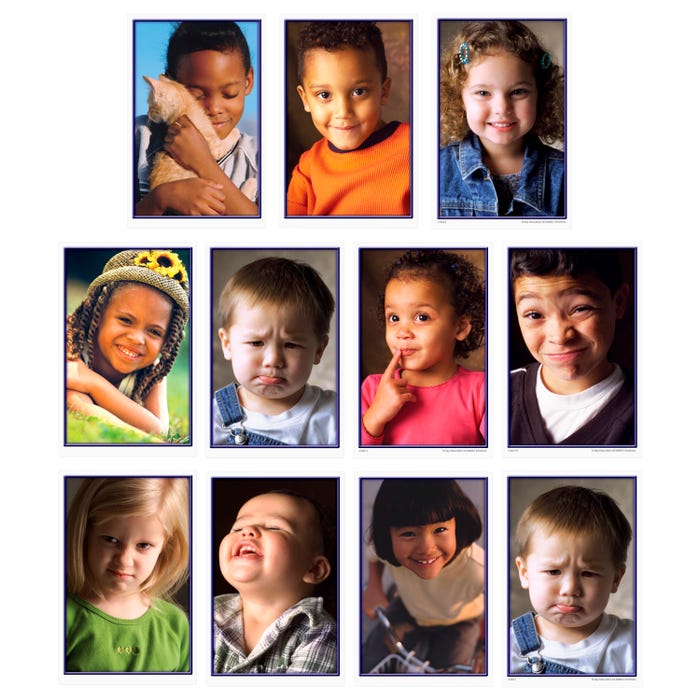 Carson Dellosa Key Education Emotions Photographic Learning Cards, Set of 22
