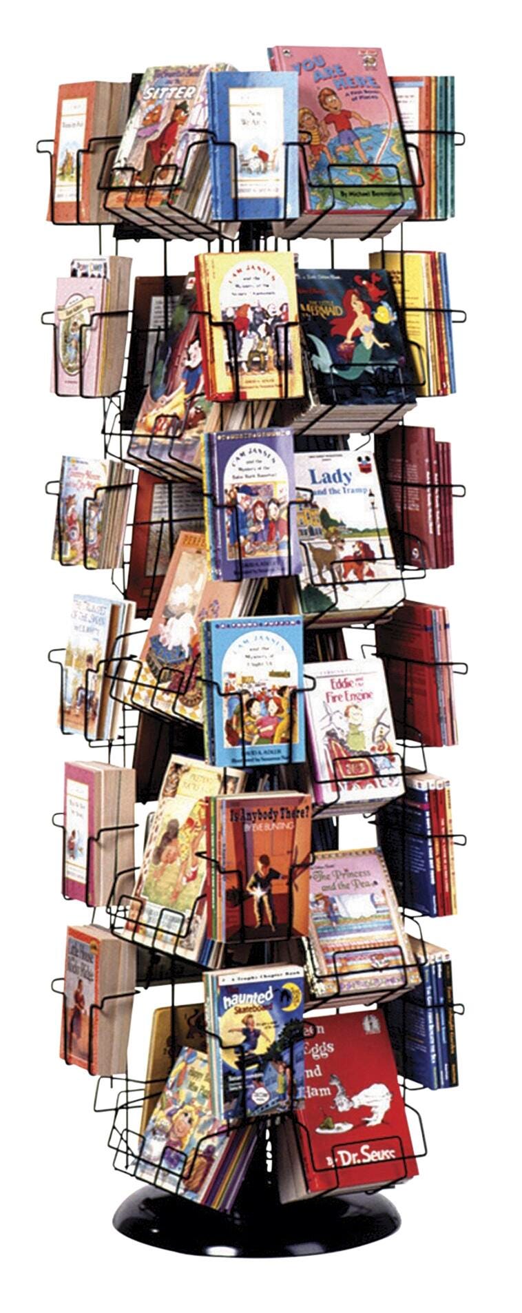 R-Wireworks Adjustible Book Display, 30 Pockets, 20 W x 20 D x 41-54 H Inches 2145755
