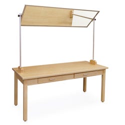 Hann Manufacturing Demonstration Table with Mirror, 72 x 30 x 30 Inches