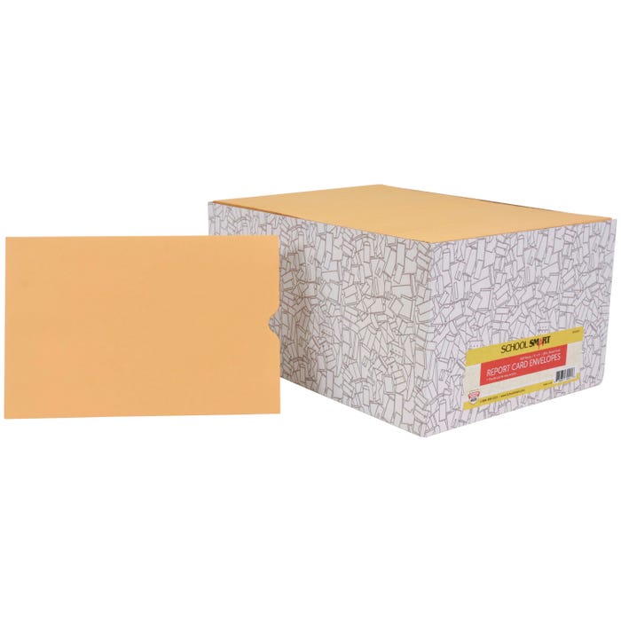 School Smart Report Card Envelope, 28 lb, 6 x 9 Inches, Kraft, Pack of 500