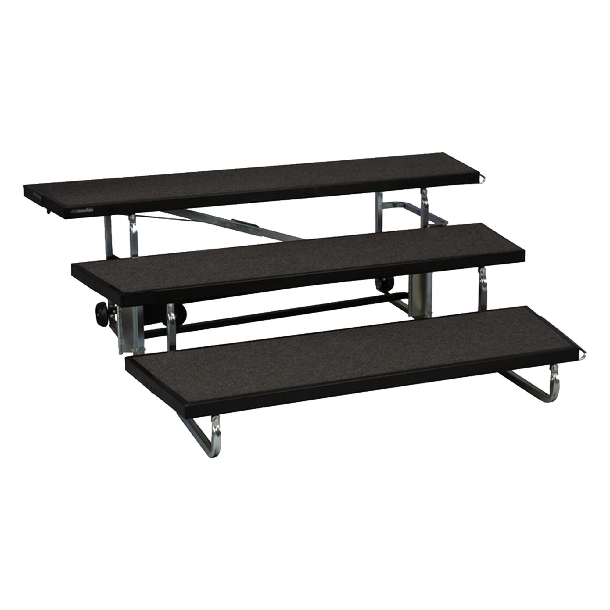 Midwest Folding TransFold Choral Riser, 72 x 55 x 24 Inches, 3 Level, Assorted Color 678779