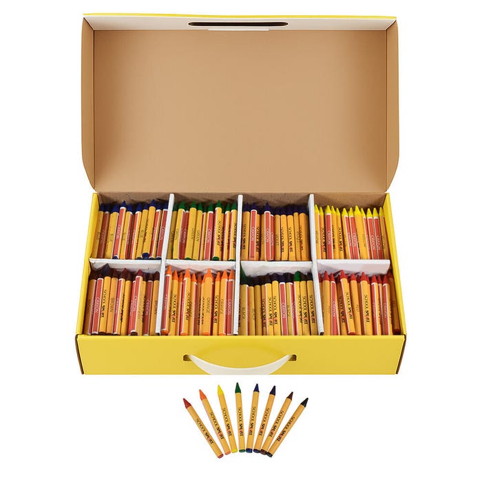 School Smart Crayons, Standard Size, Assorted Colors, Pack of 800