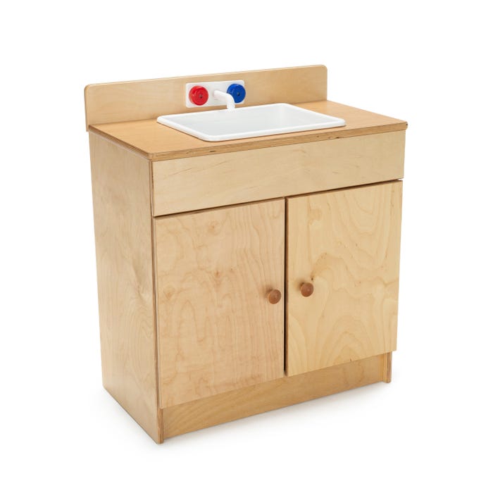 Childcraft Traditional Play Sink, Wooden, 24 x 13-3/8 x 27-3/4 Inches