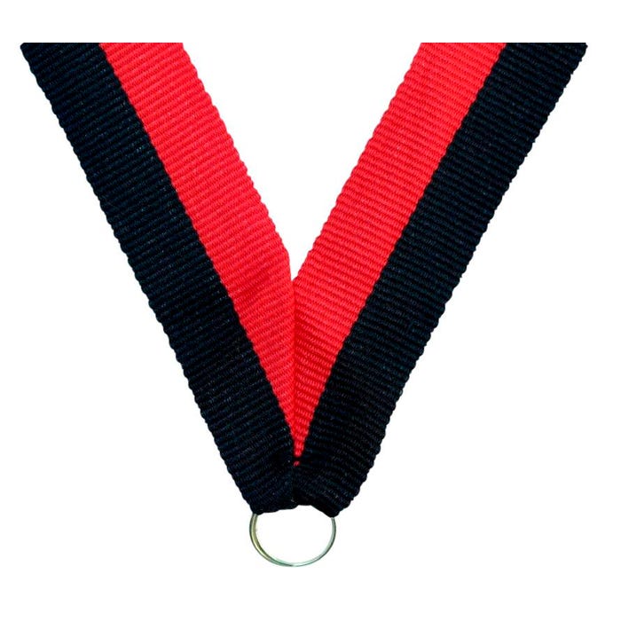 Neck Ribbon, 7/8 x 32 Inches, Red/Black