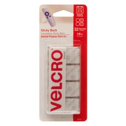 VELCRO Brand Mounting Squares, 7/8 Inch White, Pack of 32, Item Number 2102633
