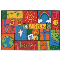 Carpets for Kids KID$Value Inspirational Patchwork Carpet, Rectangle 4002275