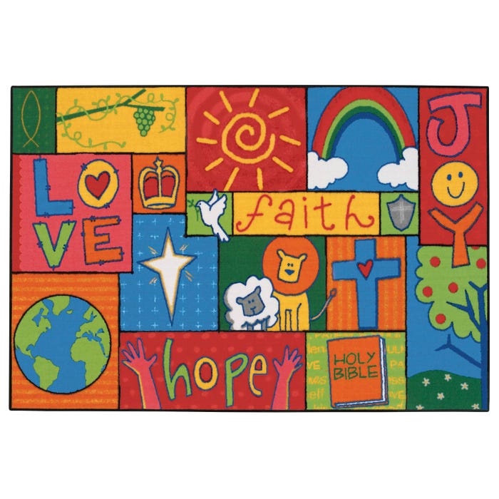Carpets for Kids KID$Value Inspirational Patchwork Carpet, Rectangle