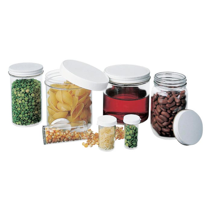 Delta Education Plastic Jar with Lids, 500 Milliliters, Set of 5