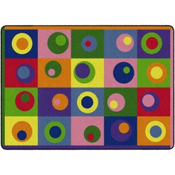 Flagship Carpets Silly Circles Carpet, Rectangle 4002477