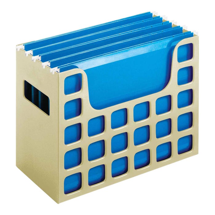 Pendaflex Plastic Desktop Letter Hanging File with Hanging Folders, Pendaflex Desktop File, 12-1/4 x 6 x 9-1/2 Inches, Putty