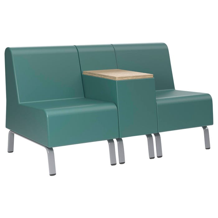 Classroom Select Soft Seating NeoLink Integrated Center, Two Armless Chairs, 58 x 32 x 34 Inches