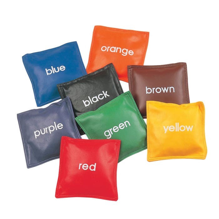 Champion Sports Color Labeled Bean Bags, Set of 8
