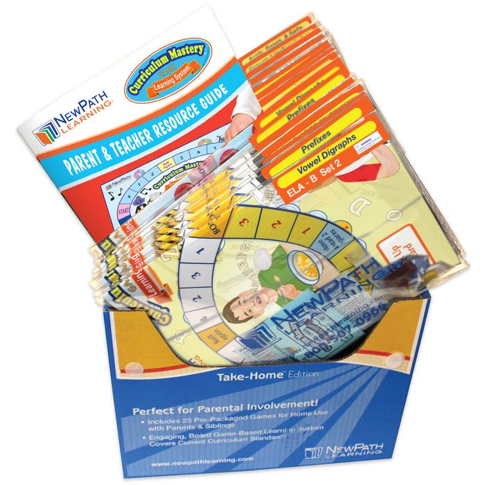 NewPath Learning English Language Arts Curriculum Mastery Take Home Game Edition, Grade 2