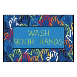 Carpets for Kids KID$Value Wash Your Hands Carpet, Rectangle 4002269