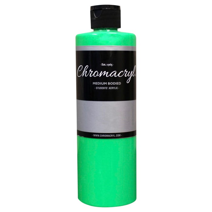 Chromacryl Students' Acrylics, Neon Green, Pint