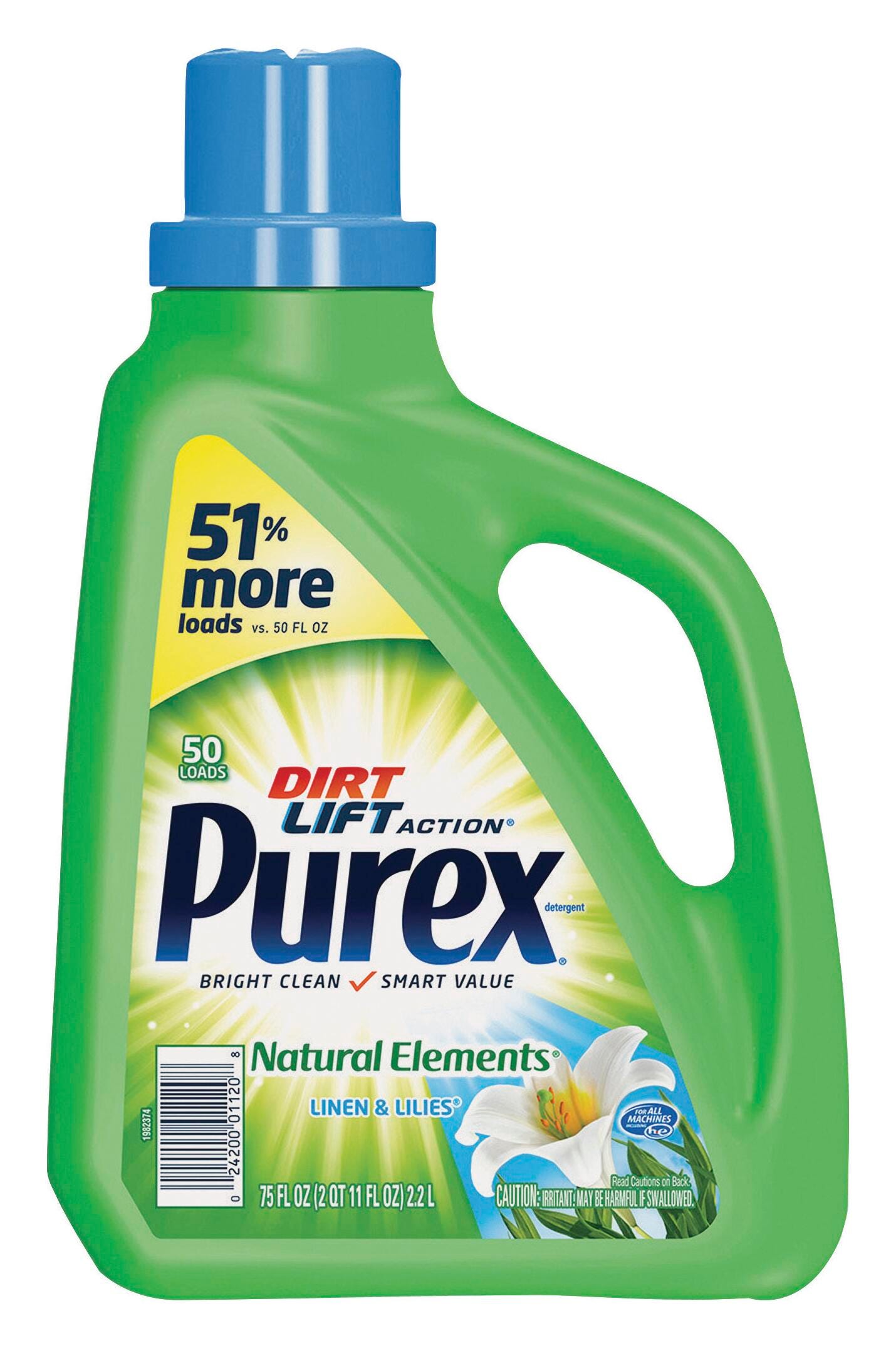 Image for Purex Natural Elements Liquid Detergent, 75 Ounces, Linen/Lilies Scent, Blue from School Specialty