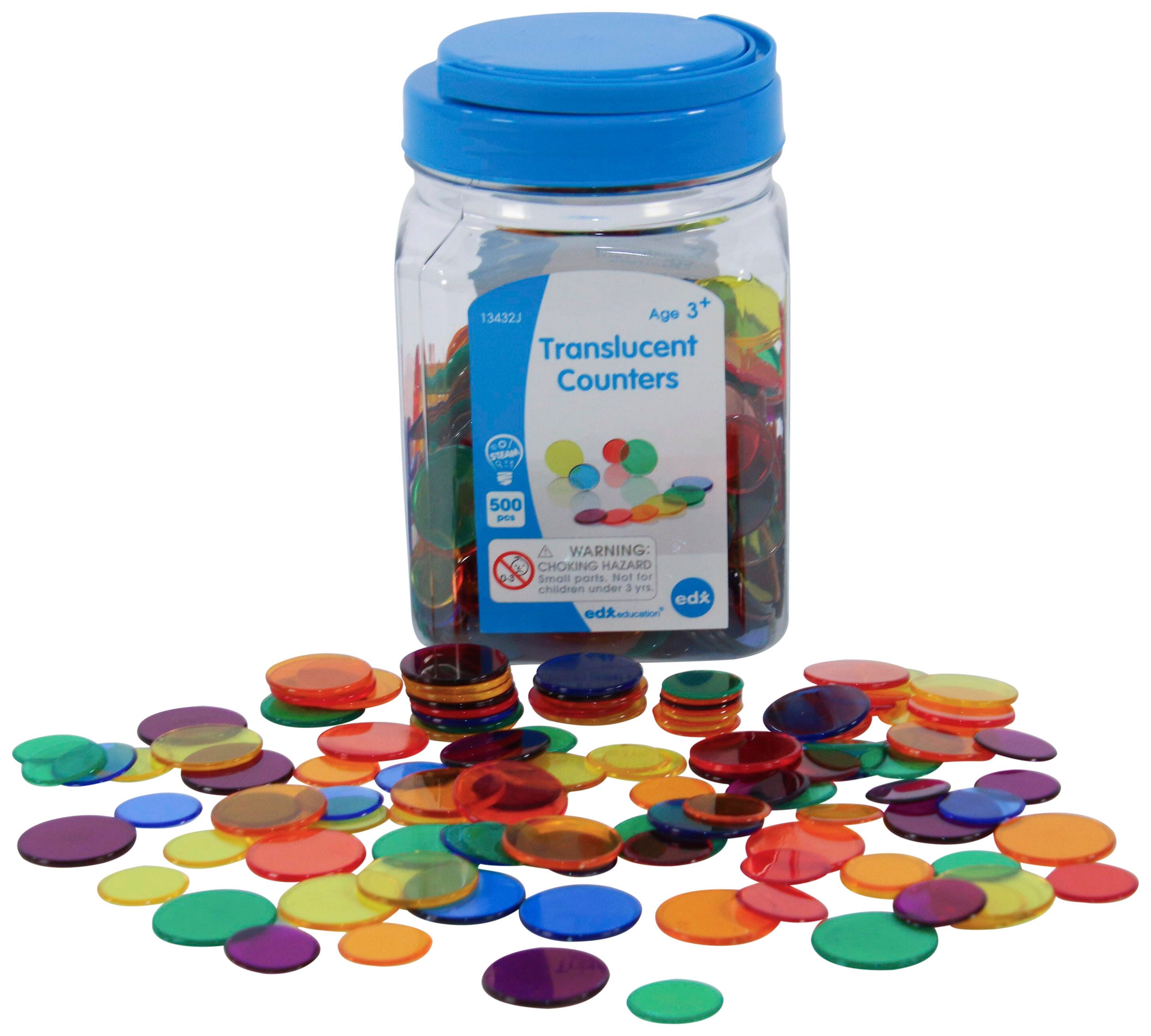 Edx Education Transparent Counters, 200 Pieces 2134481