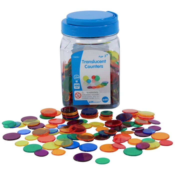 Edx Education Transparent Counters, Set of 500