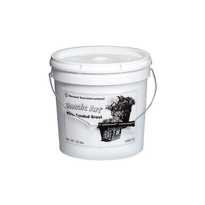 Jennifer's Mosaics Dry Set Grout, 25 lb Bucket, White