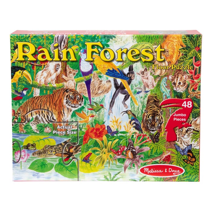 Melissa & Doug Rainforest Environment Floor Puzzle, 48 Pieces