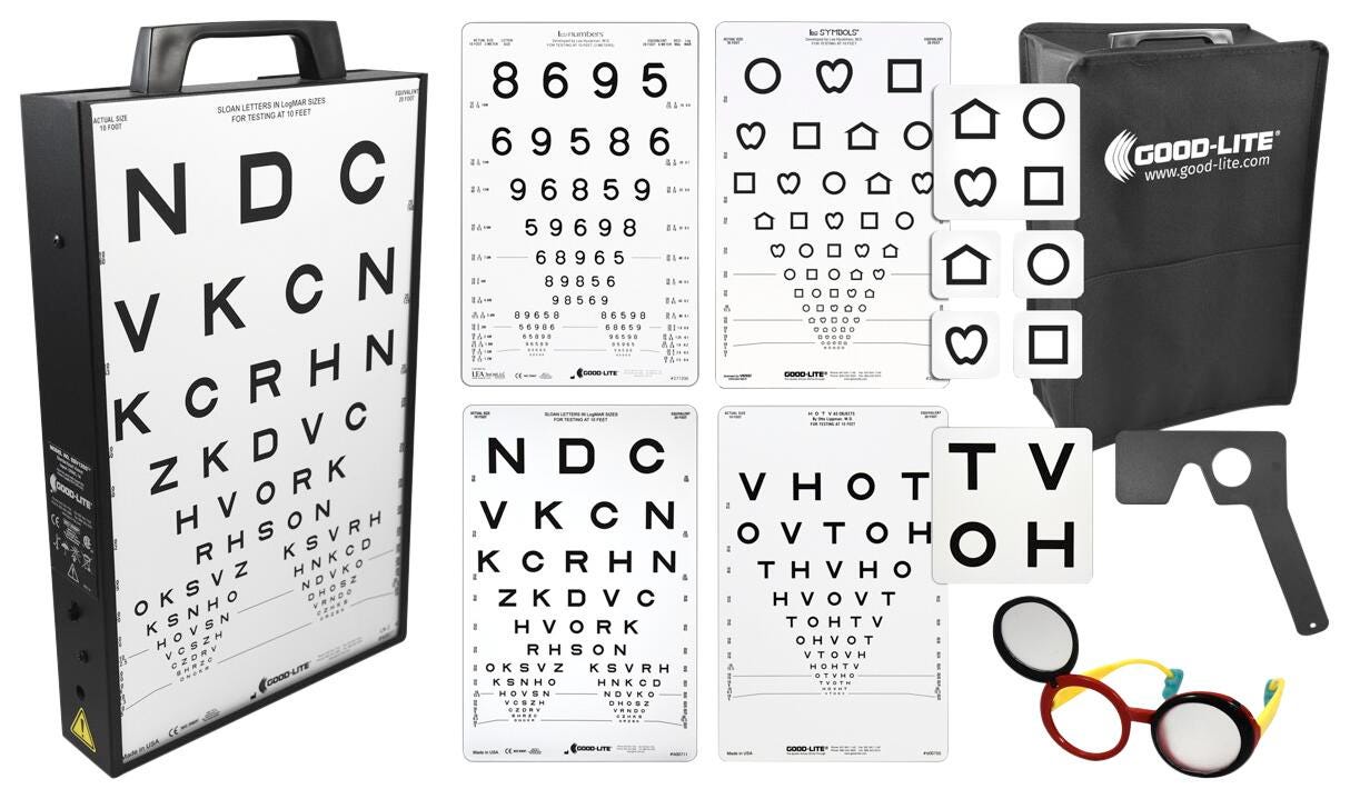 Good Lite ESV1200 Illuminated Cabinet With Charts And Occulders, Item Number 2100606