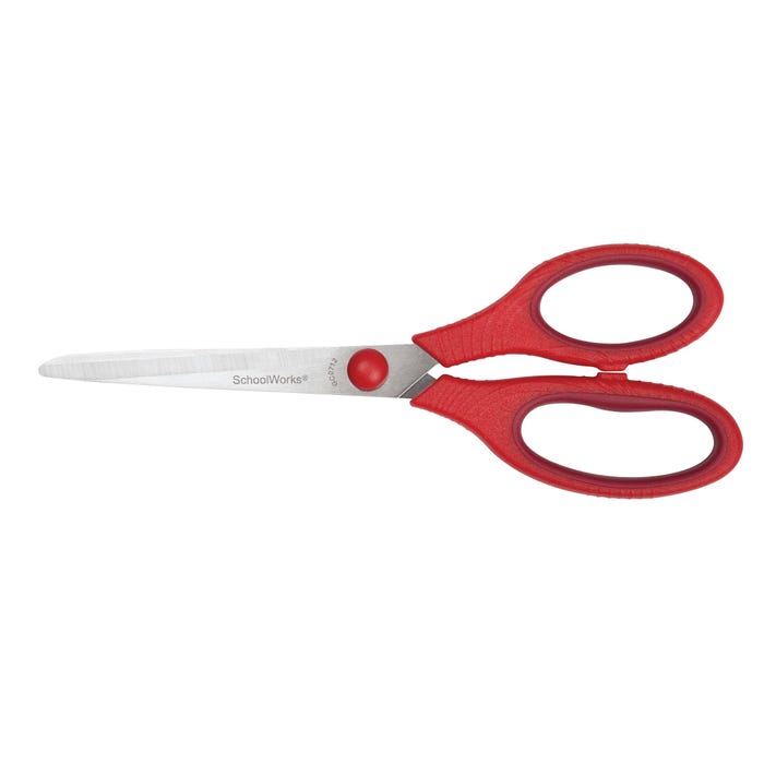 Schoolworks Kids Scissors, 7 Inches, Pointed Tip, Color Will Vary