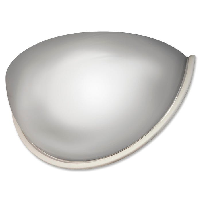 See-All Half Dome Convex Mirror with Adjustable Mounting Brackets, 18 in Diameter, Plexiglas