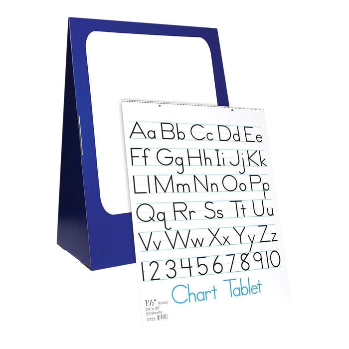 Flipside Table Top Flip Chart Set, 24 x 32 Inches, 1-1/2 Inch Ruled