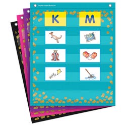 Teacher Created Resources Confetti Colorful Magnetic Mini Pocket Charts, Item Number 2021022