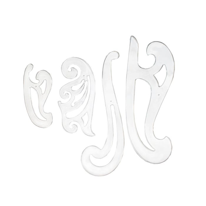 Westcott French Curves Drawing Template, Set of 4