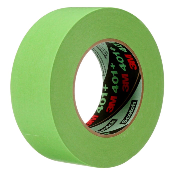 3M 401+ High Performance Masking Tape, 2 Inches x 60 Yards, Green