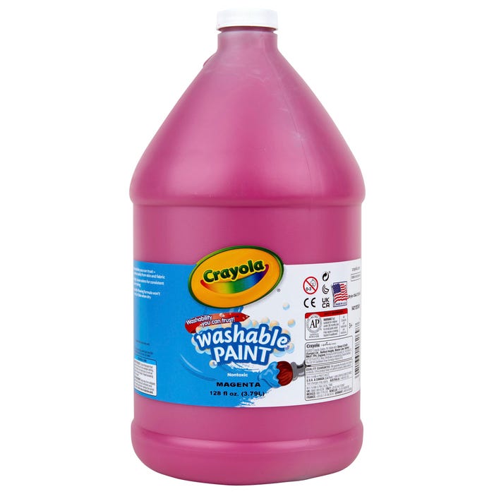 Crayola Washable Paint, 1 Gallon Jug, Magenta