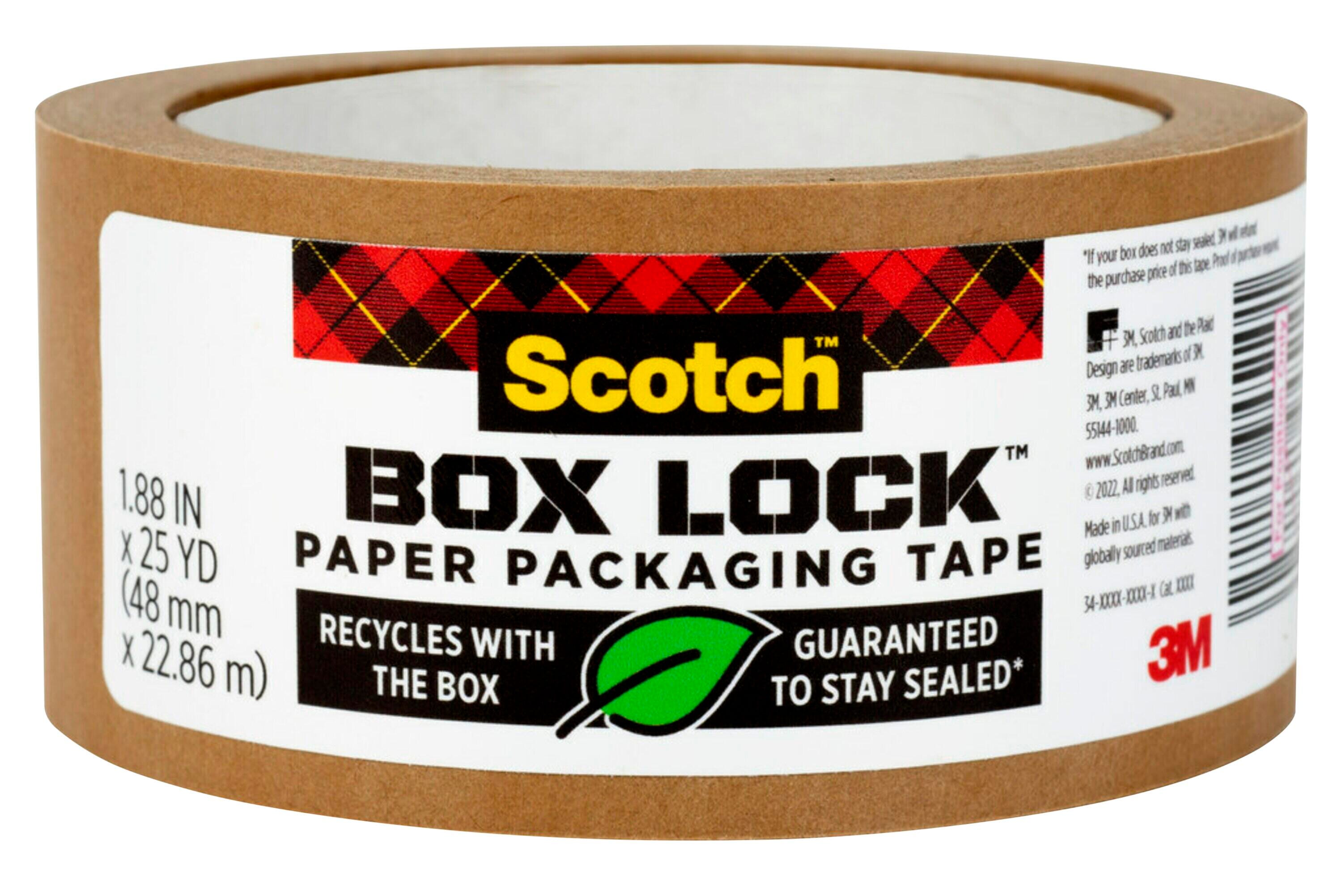 Scotch Box Lock Paper Packaging Tape, 25 Yards 2150249
