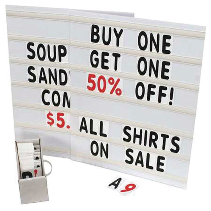 United Visual Products Letter and Number Kit, 22 x 28 Inches