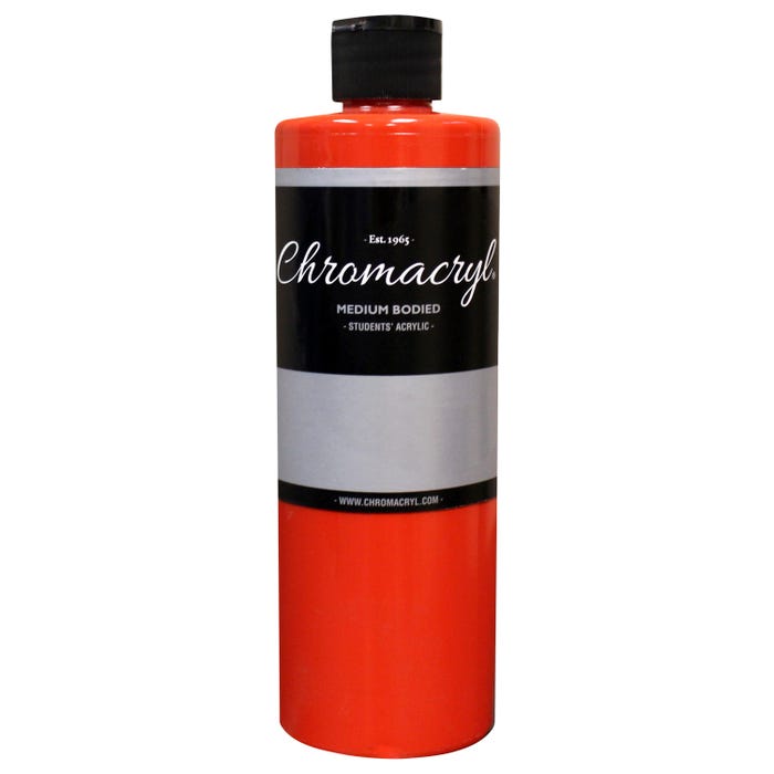 Chromacryl Students' Acrylics, Warm Red, Pint