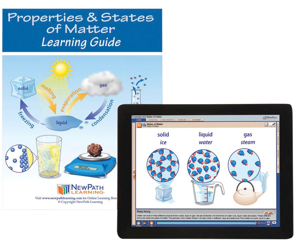 NewPath Learning Properties and States of Matter Student Learning Guide with Online Lesson 2087520