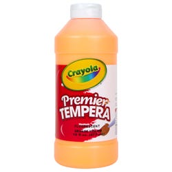 Crayola Premier Tempera Paint, 1 Pint Bottle, Fluorescent Orange Yellow