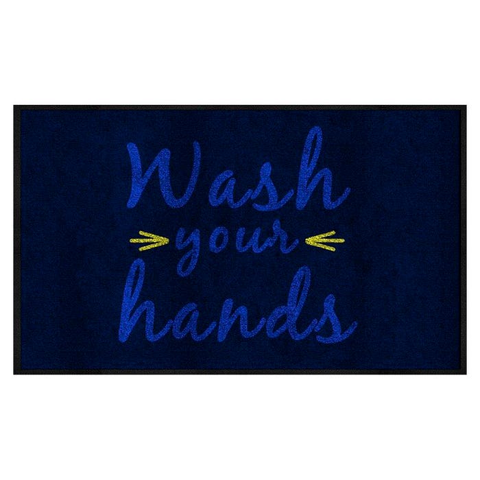 M&A Matting Wash Your Hands Mat, 3 x 5 Feet