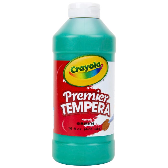 Crayola Premier Tempera Paint, 1 Pint Bottle, Green