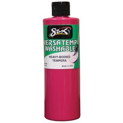 Sax Versatemp Washable Heavy-Bodied Tempera Paint, 1 Pint, Magenta 1592662